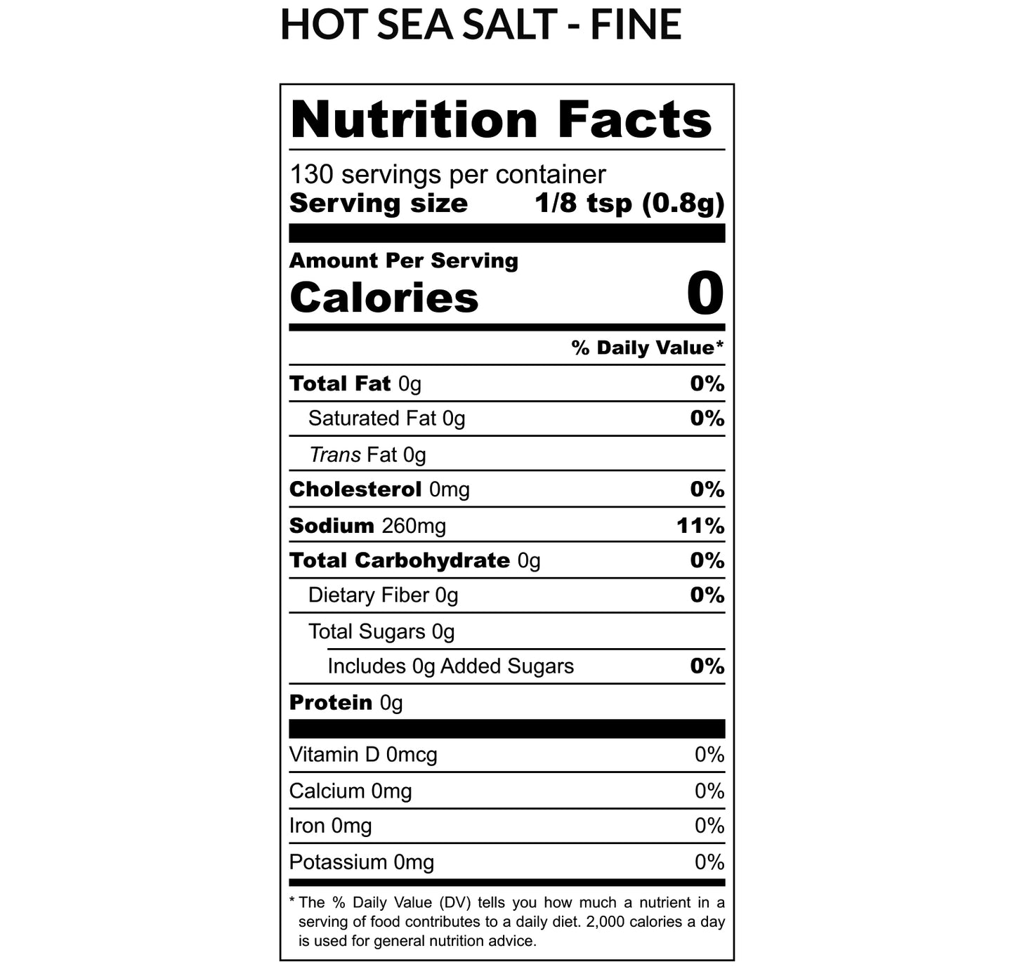 Hot Sea Salt 3.9 OZ