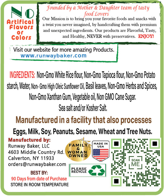 Gluten Free Wonderful Basil Crisps