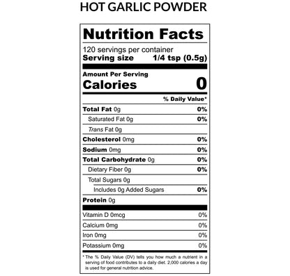 Hot Garlic Powder 2.5 OZ