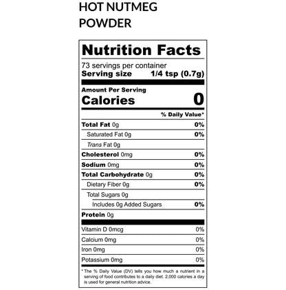 Hot Ground Nutmeg Powder 1.76 OZ
