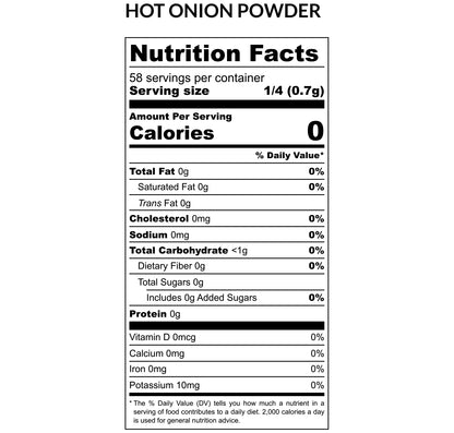 Hot Onion Powder 2.1 OZ