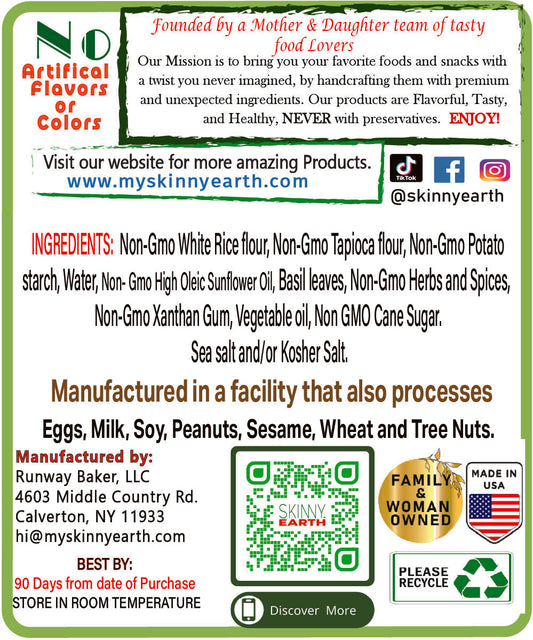 Gluten Free Wonderful Basil Crisps