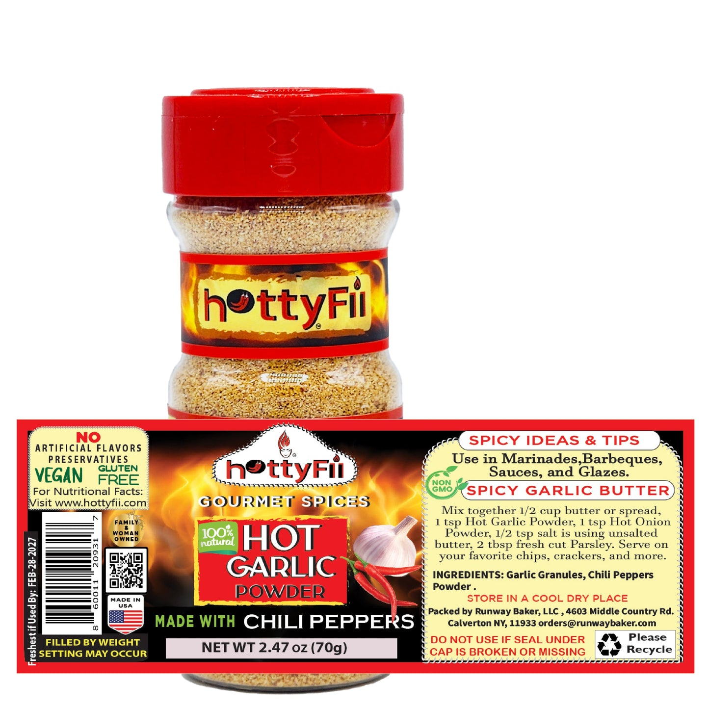 Hot Garlic Powder 2.5 OZ