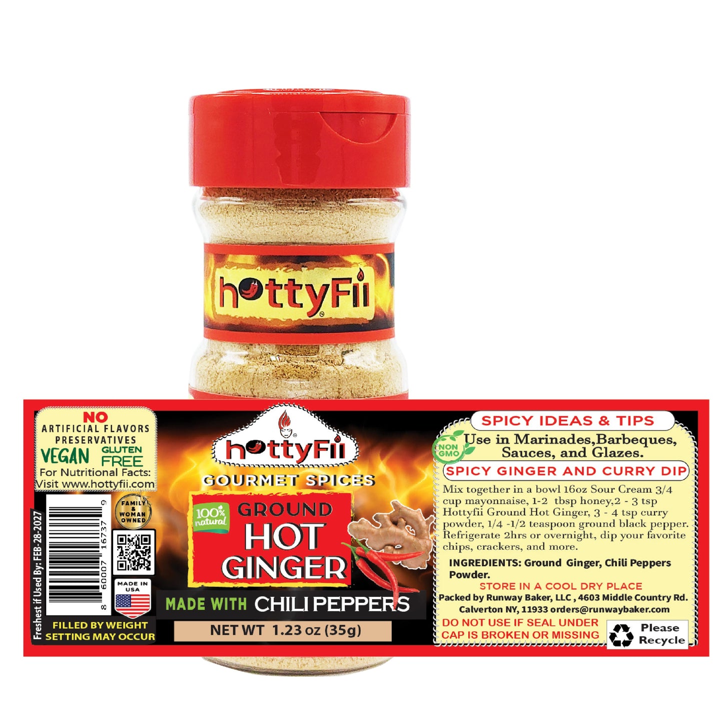 Hot Ground Ginger 1.23 OZ